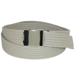 CTM Big & Tall Ribbed Fabric Belt with Nickel Buckle